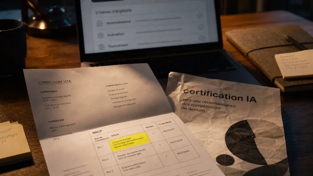 certifications ia reconnues RNCP choisir-formation.com : tableau RNCP et compétences évaluées