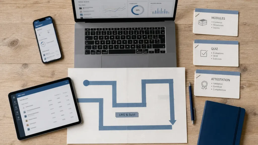Logiciel lms : centraliser contenus, quiz et suivi