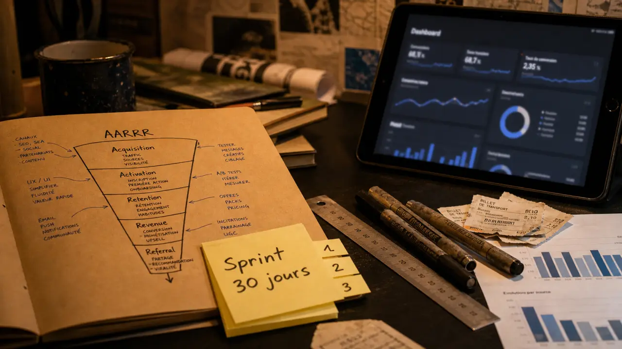 Comment utiliser stratégie marketing GrowthMap, sprint 30 jours pour prioriser les leviers