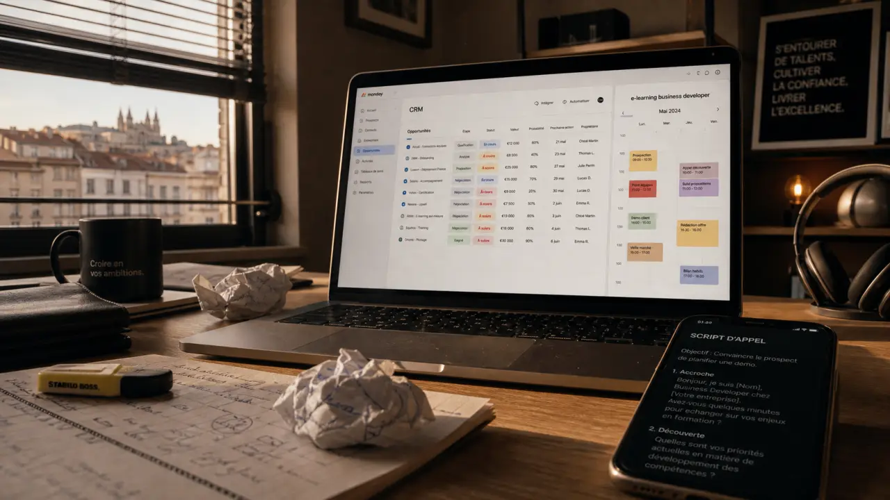 e learning business developper lyon : bureau, CRM et choix distance, alternance, bootcamp