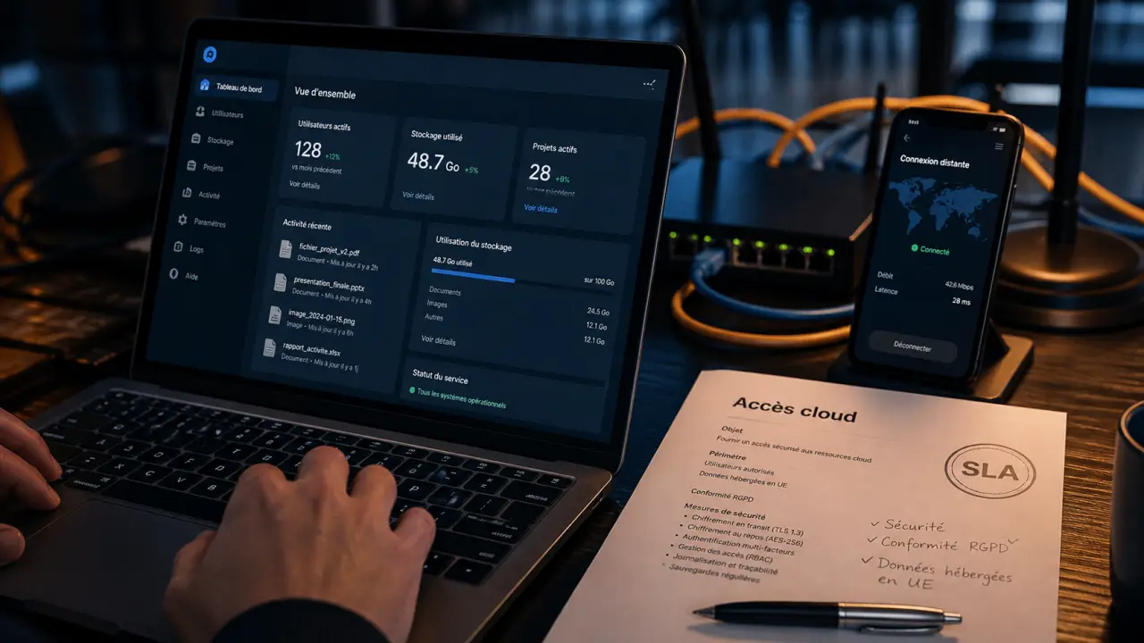 logiciel saas vs on-premise, accès cloud et sécurité