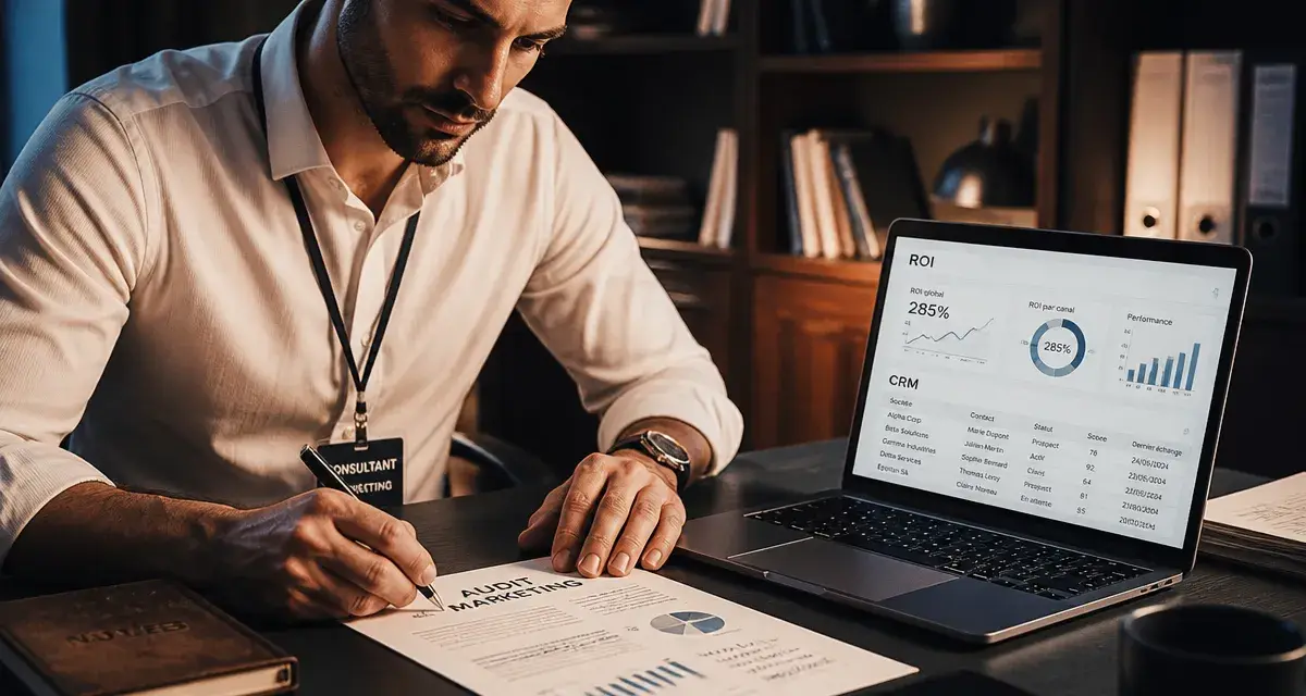 Consultation marketing : consultant en audit ROI et graphiques CRM