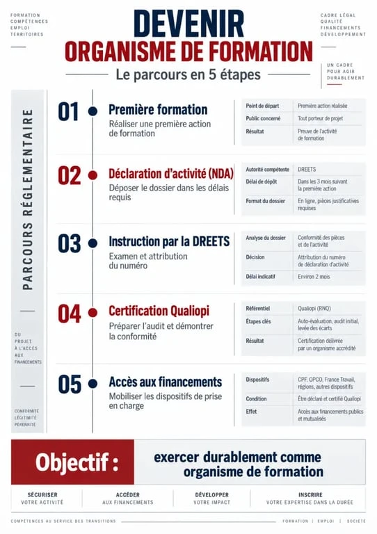 Processus pour devenir organisme de formation et obtenir son NDA