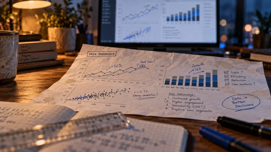 Visualisation données entreprise : tableau de bord et graphiques pour décider