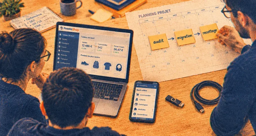 Agence web prestashop : audit, migration et recettage sécurisé