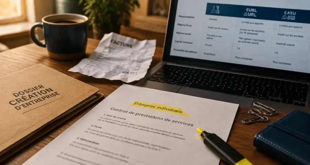 Societe au nom propre : entreprise individuelle, documents et contrat