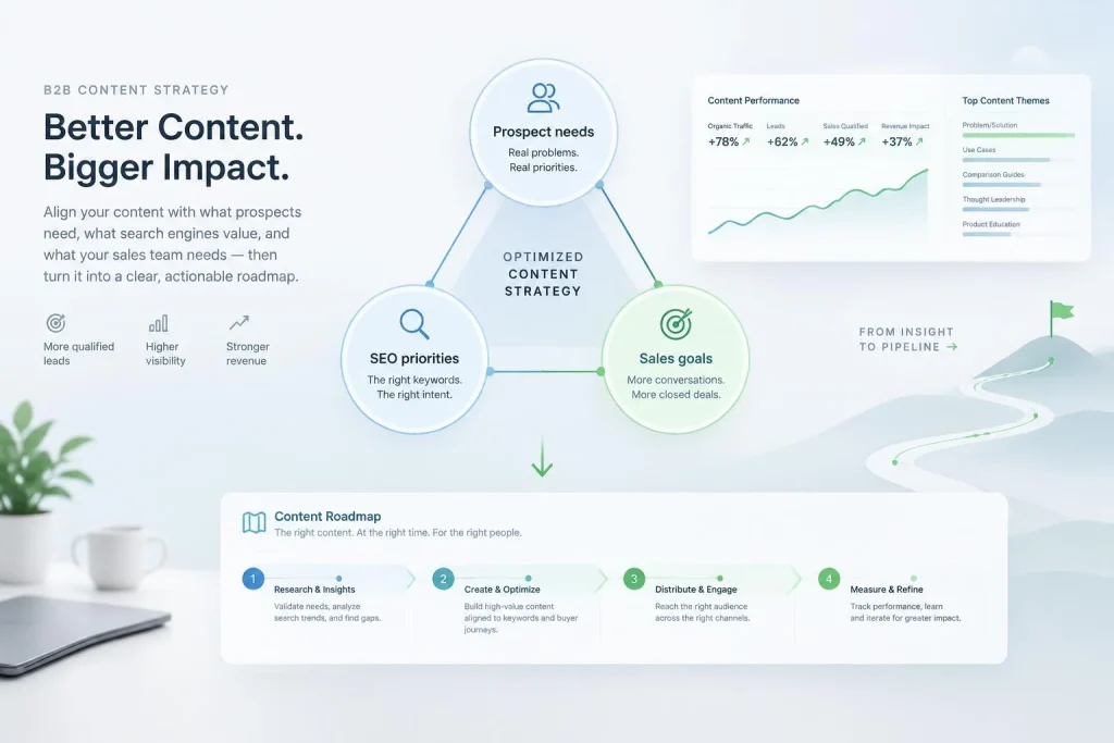 Stratégie de contenu B2B : référencement et pipeline