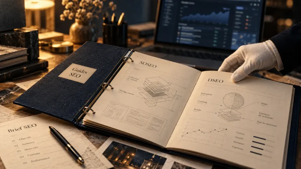 YourTextGuru : brief SEO et analyse SERP sur ordinateur